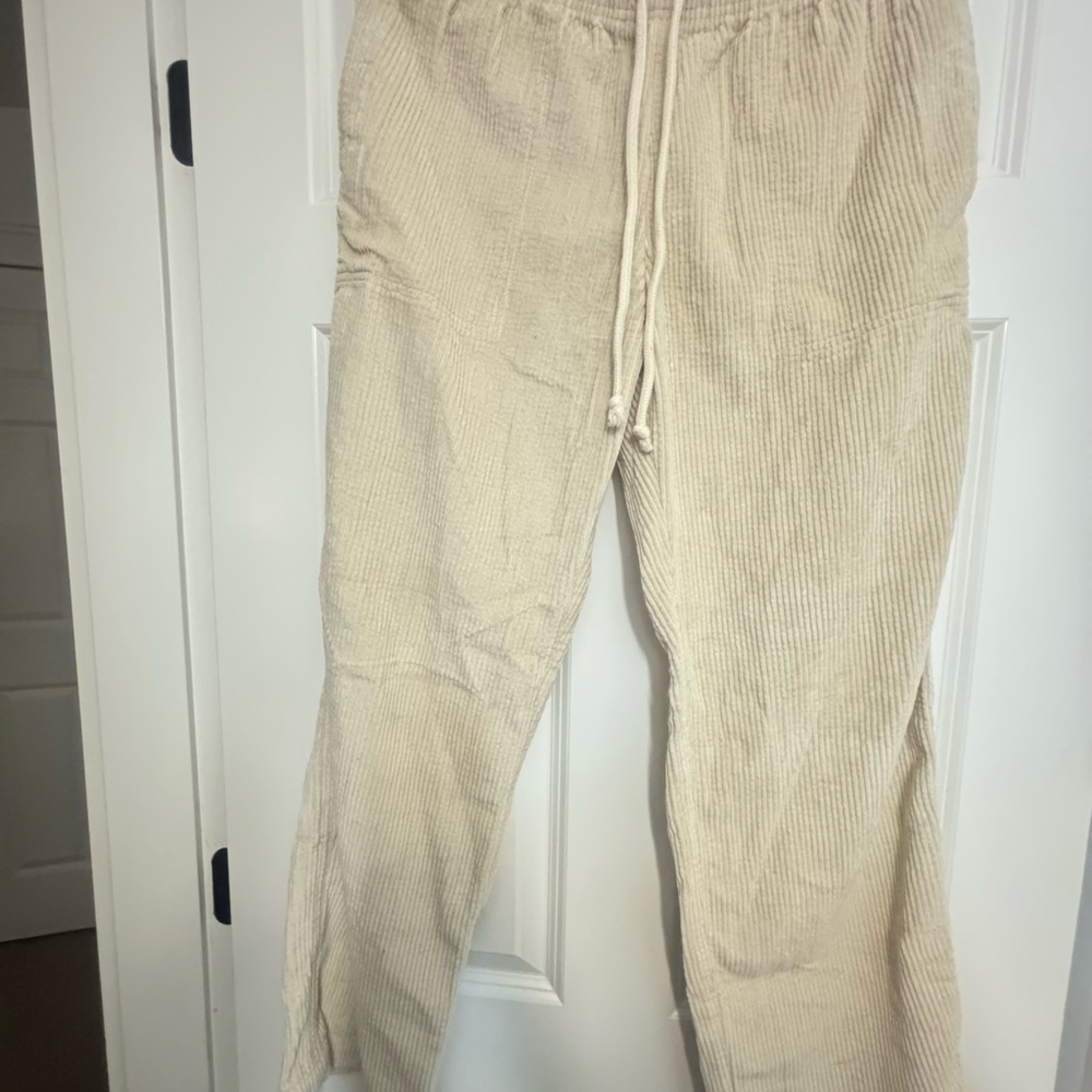 Aerie Women's Cream Wide Leg Pants